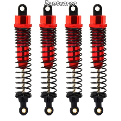 4Pack 1/10 RC Truck Car Adjustable Shock Absorber Damper 108004 Upgrade Parts 108mm Oil 108mm Oil Adjustable Alloy Aluminum Shock For 1:10 HSP 94188 94108 94111 Redcat Volcano (Red) - color: Red