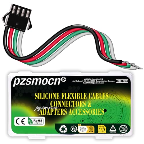 10 Pieces JST SM 2.5mm 4 Pin 20AWG Flexible Silicone Connector Kit | Premium Automotive Wiring, Heavy Duty Terminals, Reliable Circuit Board, High Temperature Housing, Easy Project Assembly - size: 4-Pin, style: JST-SM-M