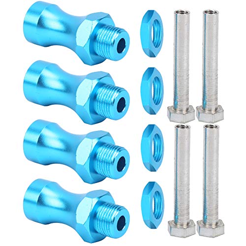 Ejoyous RC Wheel Hub Adapter Hex Drive Hub Adapter RC Hex Coupler 12mm to 17mm Aluminum Alloy CNC Machined 30mm Extension with 5mm Inner Diameter for 1/10 Car Truck (Blue) - color: Blue