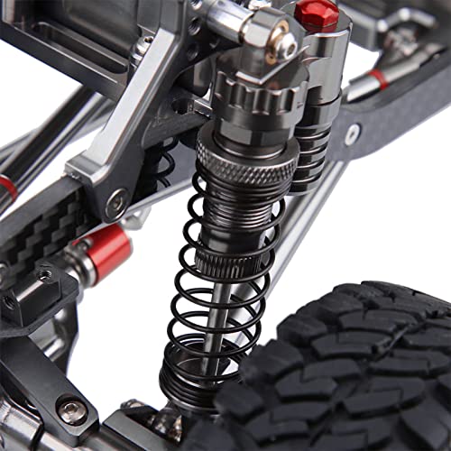 Brilluxa RC Crawler Chassis, Aluminum Alloy Carbon Fiber Ladder Frame and Chassis Rail Kit Compatible with Axial SCX10 RC Car, 313mm Wheelbase Rock Crawler Truck Upgrade Parts