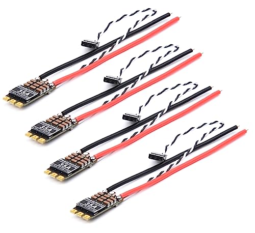 Readytosky 35A ESC 2-6S Brushless ESC Lipo BLHeli_S Brushless Electronic Speed Controller, Compatible with 2-6S Power Systems, Support D-Shot 150/300/600 for FPV Drone RC Helicopter Quadcopter(4PCS) - color: 35a Esc Blheli_s 2-6s