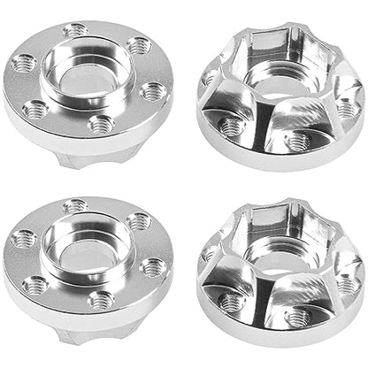 Metal RC 12mm Wheel Hex Hub Extension Combiner Compatible with 1.9/2.2inch Wheel Rim Axial SCX10 Traxxas TRX4 D90 1/10 RC Crawler (9mm, Silver) - color: Silver, size: 9mm