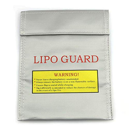 RLECS RC Lipo Safe Bag Fireproof Lipo Guard Silver Lithium Charging Bag High Temperature Resistant Battery Sack 23x30cm - size: Lx1