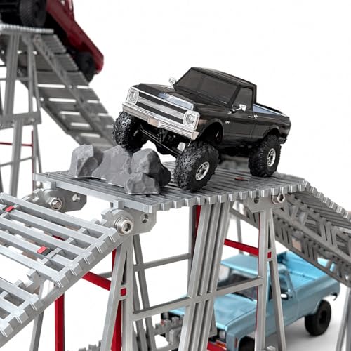 Super Sized RC Bridge Obstacles for 1/30 1/24 1/18 1/12 RC Crawler Trucks, Indoor Rock Crawling Course with Stackable Towers & Ramps (RC Cars Not Included)