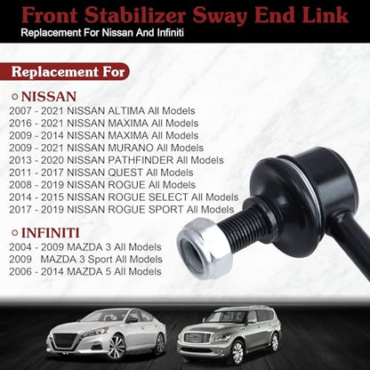 K750094 K750095 Sway Bar Link - Restore Smooth Handling | Compatible with 2007-2021 Nissan Altima 2009-2021 Maxima Murano 2013-2020 Pathfinder 2014-2020 Infiniti QX60 - color: 1*K750094 1*K750095, size: Sway Bar Link