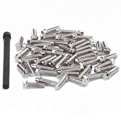 VGEBY RC Car Wheel Rims Screws Kit, Stainless Steel M2.5 50Pcs Durable Rust-Resistant Hub Lug Screws for 1/10 Scale RC Crawler Off-Road Vehicles, Hobbyists and Repair Enthusiasts
