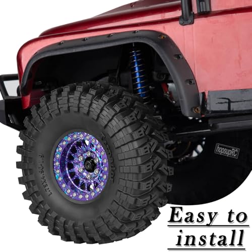 RC 1.9 Dually Beadlock RC Wheel Rim for 1/10 SCX10 90046 AXI03007 TRX4 TRX6 VS4-10 Gen7 Gen8 MST CFX D90 RC Crawler,Aluminum 1.9 Dually Beadlock Wheels Rims w/Adjustable Offset (4PCS) Colour - color: Colour/Dually Beadlock