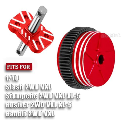 RC Differential Locker Spool Diff Case Mounts & Differential Case Upgrades Part for 1/10 Slash 2WD VXL/Stampede 2WD VXL XL-5/Rustler 2WD VXL XL-5/Bandit 2WD VXL,Red - color: Red - (Upgrades Part)