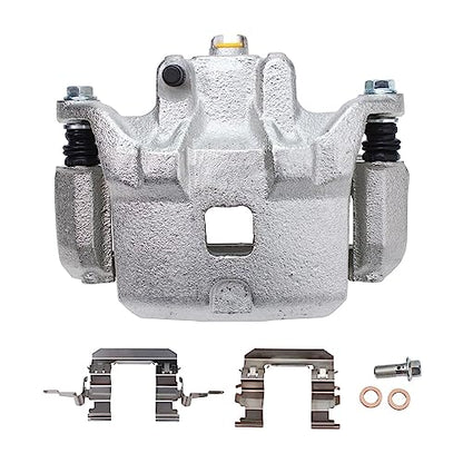 Detroit Axle - Front Steering Knuckles & Wheel Hub Bearings + Brake | Calipers w/Bracket Replacement for 2002-2006 Nissan Altima 3.5L - size: 4BU48743/Kit