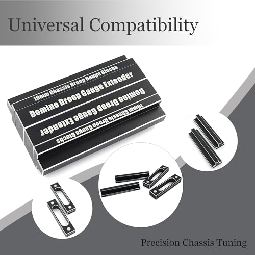 10mm Aluminum Alloy Chassis Droop Blocks 4PCS RC Chassis Droop Gauge Vehicle Measuring Tool Model Car Adjuster Ruler for 1/10 RC Touring & Drift Racing Cars