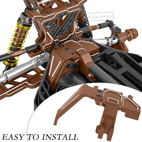 RC Alloy Chassis Brace Mounts & Motor Mount & Motor Plate Upgrades Part for 1/10 Jato 4X4 Brushless,Jato 4X4 VXL,Replace #9025,#7460A,#7490,Bronze - color: Bronze(1set)