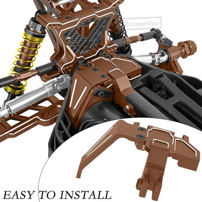 RC Alloy Chassis Brace Mounts & Motor Mount & Motor Plate Upgrades Part for 1/10 Jato 4X4 Brushless,Jato 4X4 VXL,Replace #9025,#7460A,#7490,Bronze - color: Bronze(1set)