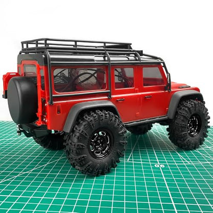 MOHERO 4Pcs 1.3 RC Beadlock Wheel Rims for 1/18 1/24 RC Crawler TRX4M Axial SCX24 Redcat Ascent-18 Upgrade Parts (Black) - color: Black