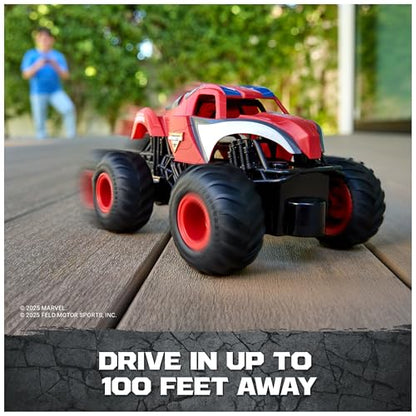 Monster Jam Marvel Spider-Man RC Monster Truck 1:24 Scale Vehicle | Includes 1 RC Truck & Controller, Race in Heroic Adventures, Easy to Drive for Imaginative Play, Toys for Ages 4 and Up - style: Spider-Man