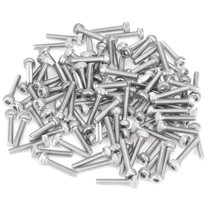 105 Pieces M2.5 x 10mm Socket Head Cap Screws, Thread Pitch 0.45mm, Sutemribor M2.5 Screws, 304 Stainless Steel, Fully Threaded, Silver - size: M2.5 x 10mm, style: Socket Head