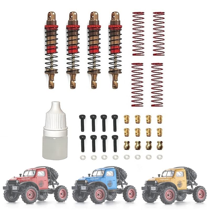 1Set Oil Shock Absorber Damper for FMS 1/24 FCX24 1/18 MOGRICH Replacement RC Crawler Car Upgrade Parts - (Color: As Shown)