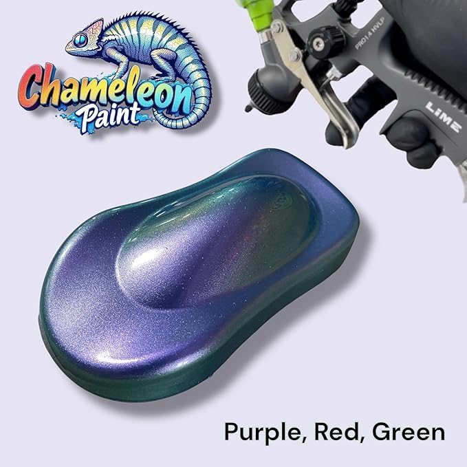 LiME LiNE Chameleon Color Changing Urethane Basecoat: Ready to Spray: (Purple, Red, Green) 1 Quart - color: Chameleon Purple, Red, Green - 1 Quart