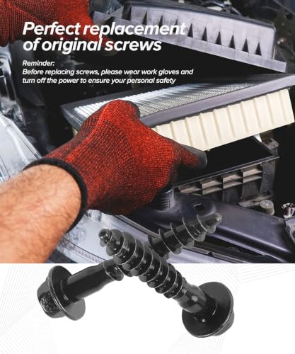 Car Air Filter Box Screws,Car Accessories,Automotive Air Box Cleaner Intake Bolts,Steel Rust and Moisture Resistant Fastener Repair Accessories,Can be Used in a Wide Range of Applications