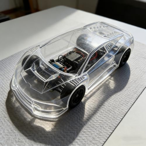 1/28 RC Clear Body Shell – Transparent PC Car Cover for 98mm Wheelbase Hobby Truck – DIY Upgrade Frame