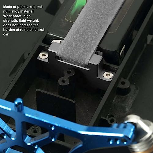 Aluminum Alloy RC Car Battery Plate, Secure Strap Mounting Tray for 1/10 Slash 2WD Chassis, for RC Enthusiasts Racers and Hobbyists