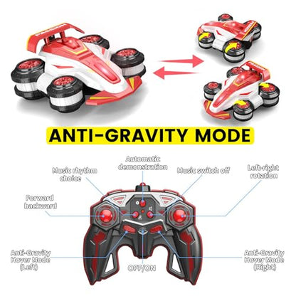 High Speed Drift Remote Control Stunt Deformation Car - color: Flaming Red