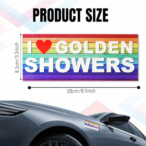 10PCS Car Funny LGBT Stickers, Rainbow Prank Car Bumper Sticker, Reflective LGBT Sticker Sign, Universal Colorful Gay Pride Decal for Vehicle Luggage Window Refrigerator (Style 2/Magnetic) - color: Style 2/Magnetic