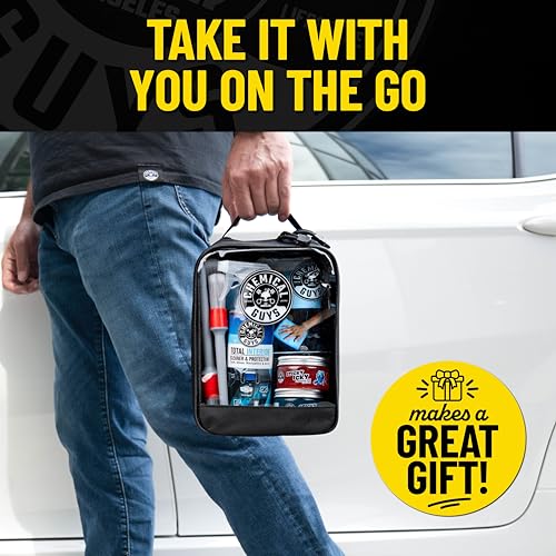 Chemical Guys, 10-Piece Interior Cleaning Kit, Cleaner, Brushes, Gel & Bag | Reaches vents, seams and screens most sprays miss, a complete set to detail every surface, and a solid gift - style: KIT + BAG
