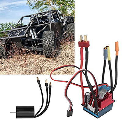 RiToEasysports RC Brushless Motor, High 4 Pole Sensorless 4500KV 2435 Motor with 35A ESC Combo for 1/16 1/18 Scale RC Car Truck Enthusiasts Off-Road Racing Hobbyists