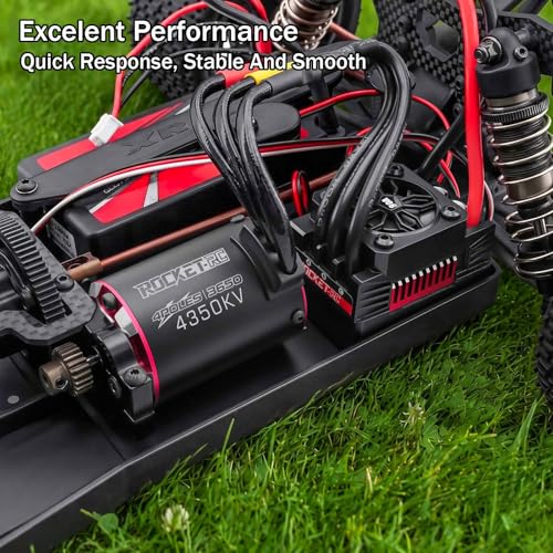 Surpass Hobby 3650 Brushless Motor and ESC for 1/10 RC Car(4350KV 90A) | Supersonic brushless motor and esc,Waterproof ESC Shaft 3.175mm Brushless Motor for 1/10 RC Cars Trucks - style: SUP3650 Motor 4350kv +90A V2