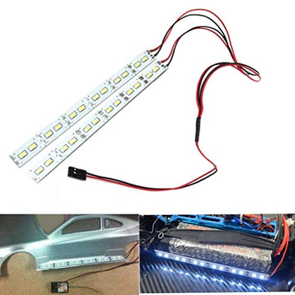 24 LEDs Chassis Light Aluminum RC LED Strip 6V & 7.87" JR Plug Y Splitter Wire,JR Male to JST Female Y Harness Wire Adapter JR Servo Y Parallel Extension Cable Lead