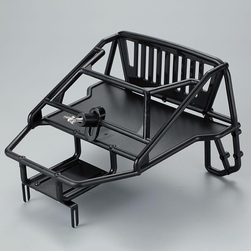 1/10 RC Hard Shell Cab & Back-Half Cage Body Shell Kit for 1/10 RC Crawler TRX4 SCX10 90046 AT4 GEN 8 Scout II,313mm Wheelbase Cherokee Upgrade and Modify (Army Green) - color: Army Green