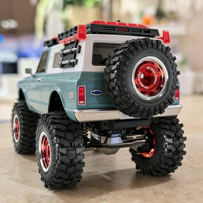 REDSPIDER 0.7" RC Crawler Tires 40mm, RS6 Composite Material Sticky Butyl Rubber Micro Mud Tires with Foam Inserts, High Grip Upgrade for 1/30 Axial SCX30 RC Car (Red) - color: Red