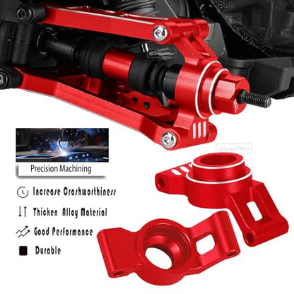 RC Upgrade Parts for Mini Slash 4X4,Mini Rally VXL Ford RS200(#108164-1#108046-1),RC Suspension Arms,C-Hubs Caster Blocks,Front Steering Block Knuckles,Rear Stub Axle Carriers,Red - color: Red(1set)