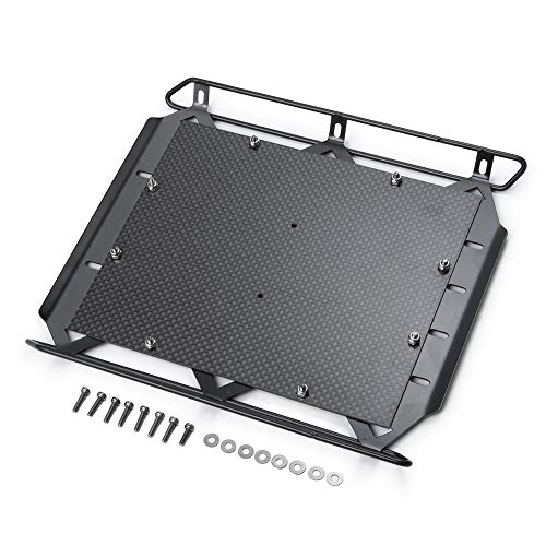 RCLions Metal Roof Rack with Carbon Fiber Panel Upgrades Parts for TRX6 G63 TRX4 G500 1/10 RC Crawler Car Body Accessories