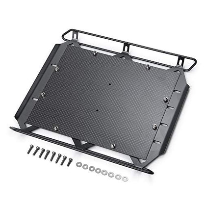 RCLions Metal Roof Rack with Carbon Fiber Panel Upgrades Parts for TRX6 G63 TRX4 G500 1/10 RC Crawler Car Body Accessories