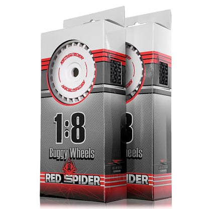 STMU OD 4.65inch 1/8 RC Buggy Rubber Tires Tyre w/Plastic Rim 17mm Hex Compatible with ArrmaTyphon 4WD ARA8306 ARA8606V5 Kyosho Exceed RC Traxxas Redcat HSP HPI 1/8 Scale Off Road Car Buggy (White)