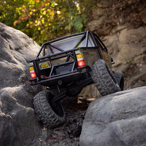 Axial SCX10 III 1987 Toyota SR5 4X4 RC Truck 1/10, Tan | RTR Brushed Rock Crawler, AXI-2062T1, Lipo Battery and Charger Not Included - color: Tan