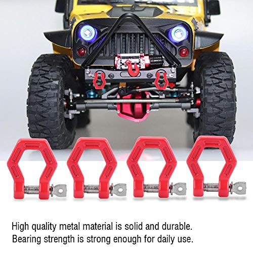 RC Trailer Buckle, Metal 4-Piece Set for Off-Road RC Crawler Lock Catch, Strong Tow Shackle for RC Enthusiasts