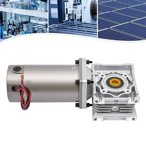 Worm Gear Motor, 300W 7.5K 1800RPM Portable Electric Reducer Gearbox with Self-Locking, Reversing Function and Speed Adjustable, High Torque 24V DC Motor (300W 7.5K 24V)