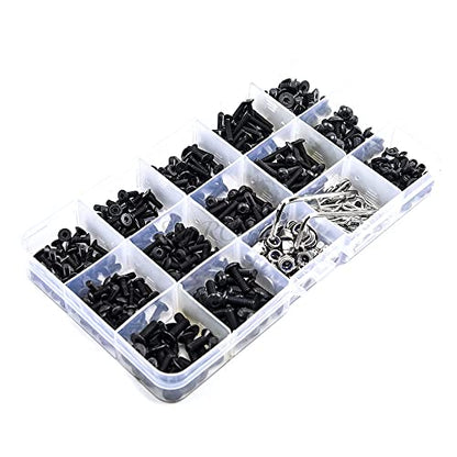 522PCS RC Screws Kit Reapir Tool Box Set Universal for Traxxas Tamiya Axial Redcat HPI SCX10 Losi 1/8 1/10 RC Cars Crawler Hobby
