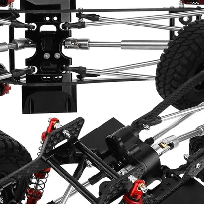 LCG Metal Skid Plate Transmission Mounting for Axial SCX10 Lower Center of Gravity Chassi 1/10 RC Crawler Upgrade (Black) - color: Black