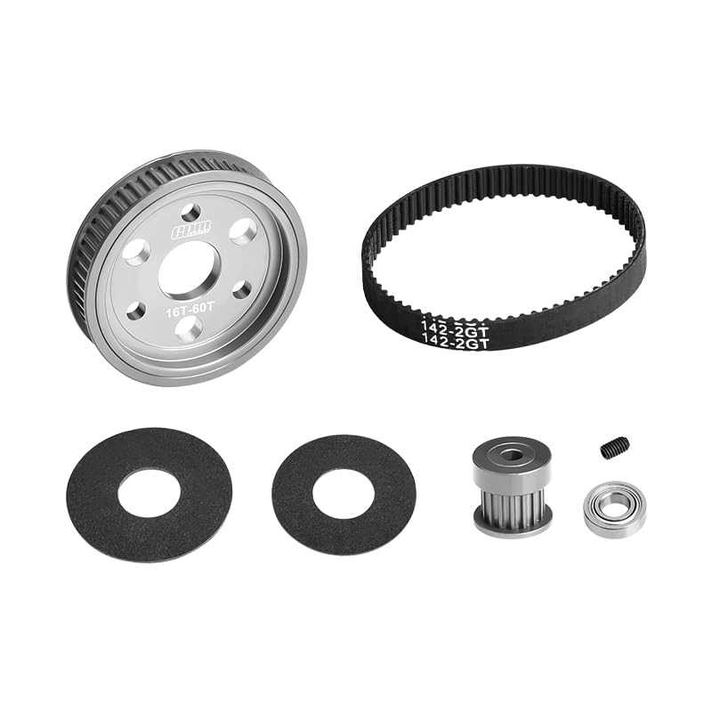 GPM Gearbox Gear Belt Drive Set with Motor Gear for 1/10 Scx10 Ii Trail Honcho 4Wd Rock Crawler Brushed Rtr-Axid9059