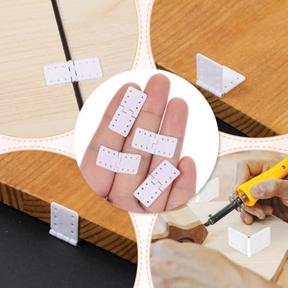 20 Pcs RC Plane Hinges, Remote Control Aircraft Hinges RC Plane Parts for Fixing Nylon Small Hinge Fixed Wing Model Airplane Square Loose-Leaf