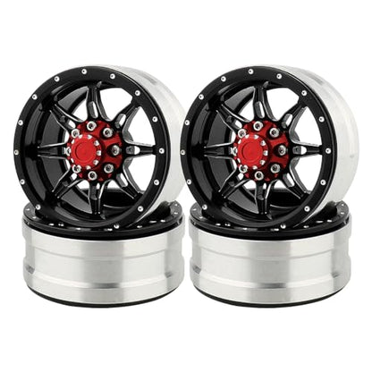 1.9 inch Metal Beadlock Wheel Rims Hubs for Axial SCX10 I II III 90046 SCX10 PRO Capra TRX4 RC4WD D90 1/10 RC Rock Crawler Upgrade Part