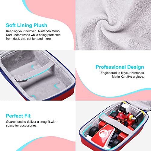 XANAD EVA Hard Case for Mario Kart Live:Nintendo Switch Mario Set Edition - Travel Protective Carrying Storage Bag（Red） - color: Red