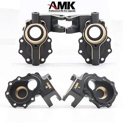 TRX4 Brass Caster Blocks C-Hubs Steering Knuckle Rear Axle Mount Housings Inner Brass Counter Weight for 1/10 RC Crawler TRX6 TRX4 Upgrade Parts (A 6-in-1)