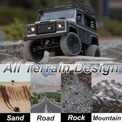 RC Rock Crawler RC Truck 4x4 MN99S Land Rover 1/12 Scale RC Crawler | Remote Control Truck Off Road All Terrain Proportional Throttle Steering RTR New Chassis 280 Motor Adult