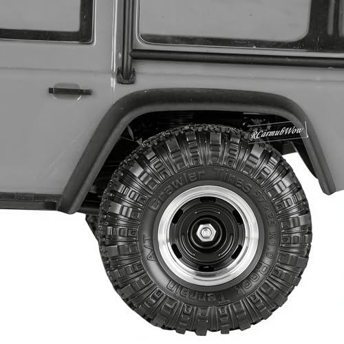 RC 1.0 Beadlock Tires for 1/18 TRX4M / Ascent-18 / SCX24 / FCX24 RC Crawler,1.0 In High Traction High Grip Rubber Tires w/Foam Insert,Style 4 - style: Style4(4pcs)