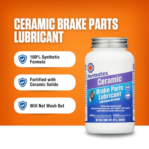 Permatex 24125 Ceramic Extreme Brake Parts Lubricant, 8 oz., Pack of 1 - color: Ceramic Extreme Brake Parts Lubricant, size: 8 Fl Oz. (8 Vehicles)