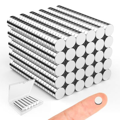 Refrigerator Magnets, 6x2 mm Small Round Magnetic 600 Pack | Rare Earth Neodymium Fridge Magnet for Home Kitchen Office School 3D Printing Industrial Scientific Purpose, Silver - size: 6x2 mm